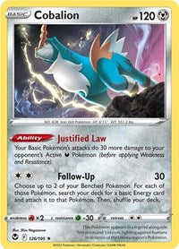 Cobalion - SWSH12: Silver Tempest - 126/195
