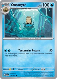 Omanyte - 138/165 - SV: Scarlet & Violet 151 - 138/165