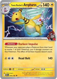 Team Rocket's Ampharos - SV10: Destined Rivals - 074/182