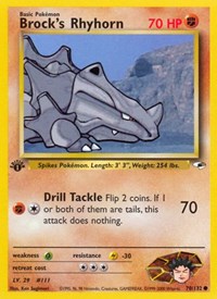 Brock's Rhyhorn (70) - Gym Heroes - 070/132