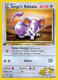 Lt. Surge's Rattata - Gym Heroes - 082/132