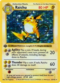Raichu - Base Set (Shadowless) - 014/102
