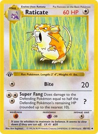 Raticate - Base Set (Shadowless) - 040/102