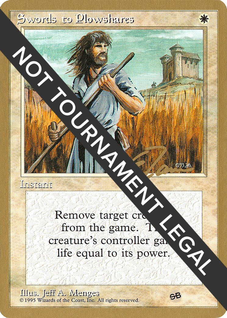 Swords to Plowshares - 1996 Eric Tam (4ED) (SB)