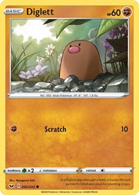Diglett - SWSH01: Sword & Shield Base Set - 092/202