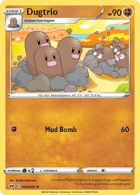 Dugtrio - SWSH01: Sword & Shield Base Set - 093/202