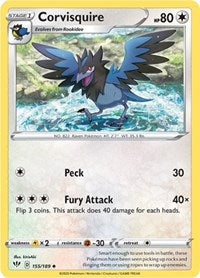 Corvisquire - SWSH03: Darkness Ablaze - 155/189