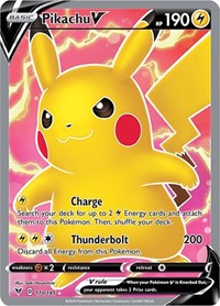 Pikachu V (Full Art) - SWSH04: Vivid Voltage - 170/185