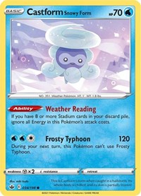 Castform Snowy Form - SWSH06: Chilling Reign - 034/198
