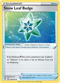 Snow Leaf Badge - SWSH07: Evolving Skies - 159/203