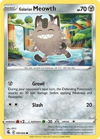 Galarian Meowth - SWSH08: Fusion Strike - 180/264