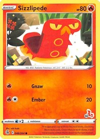 Sizzlipede - 046/264 (#56 Cinderace Stamped) - Battle Academy 2022 - 046/264