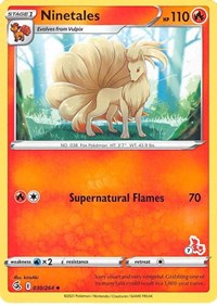 Ninetales - 030/264 (#7 Cinderace Stamped) - Battle Academy 2022 - 030/264