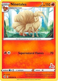 Ninetales - 030/264 (#23 Cinderace Stamped) - Battle Academy 2022 - 030/264