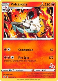 Volcarona - 024/198 (#44 Cinderace Stamped) - Battle Academy 2022 - 024/198