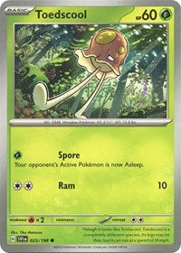Toedscool - 025/198 - SV01: Scarlet & Violet Base Set - 025/198