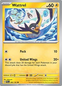 Wattrel - 080/193 - SV02: Paldea Evolved - 080/193