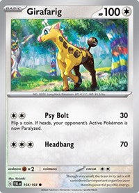 Girafarig - SV02: Paldea Evolved - 154/193