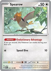 Spearow - SV: Scarlet & Violet 151 - 021/165