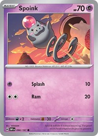 Spoink - SV03: Obsidian Flames - 090/197