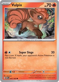 Vulpix - SV: Scarlet & Violet 151 - 037/165