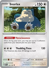 Snorlax - SV: Scarlet & Violet 151 - 143/165
