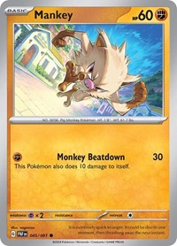 Mankey - 045/091 - SV: Paldean Fates - 045/091