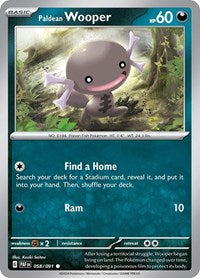 Paldean Wooper - 058/091 - SV: Paldean Fates - 058/091