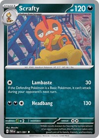 Scrafty - SV: Paldean Fates - 061/091