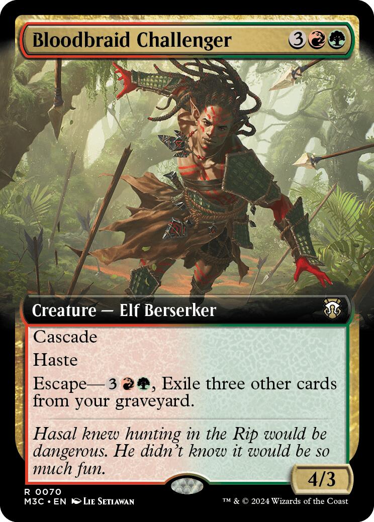 Bloodbraid Challenger (Extended Art) (Ripple Foil)