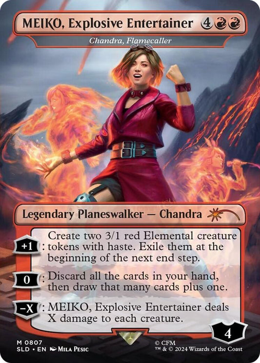 MEIKO, Explosive Entertainer - Chandra, Flamecaller (Rainbow Foil)