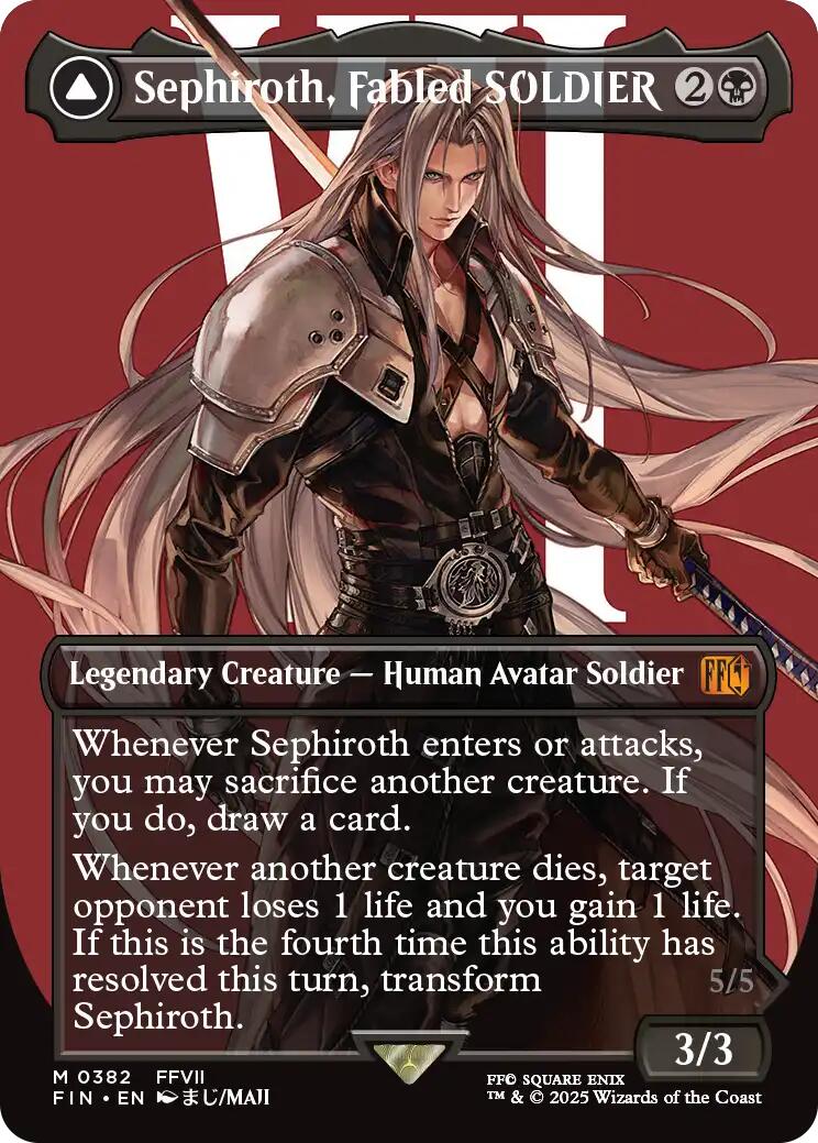 Sephiroth, Fabled SOLDIER (0382) (Borderless)