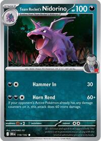 Team Rocket's Nidorino - SV10: Destined Rivals - 118/182