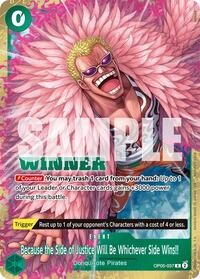 Because the Side of Justice Will Be Whichever Side Wins!! (Winner Pack 2025 Vol. 4) - One Piece Promotion Cards - OP05-037