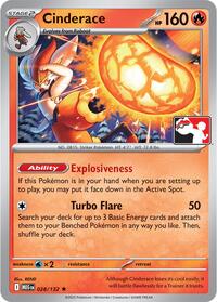 Cinderace - 028/132 - Prize Pack Series Cards - 028/132