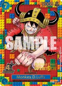 Monkey.D.Luffy (4th Anniversary) (Winner) - One Piece Promotion Cards - P-110