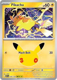 Pikachu - 030/128 - ME: 30th Celebration - 030/128