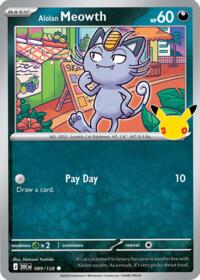 Alolan Meowth - 089/128 - ME: 30th Celebration - 089/128