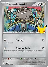 Galarian Meowth - 101/128 - ME: 30th Celebration - 101/128