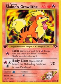 Blaine's Growlithe - Gym Challenge - 062/132