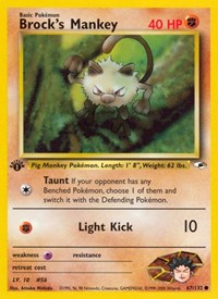 Brock's Mankey (67) - Gym Heroes - 067/132
