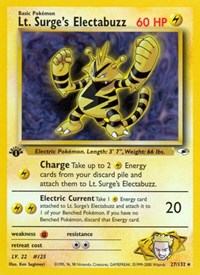 Lt. Surge's Electabuzz (27) - Gym Heroes - 027/132