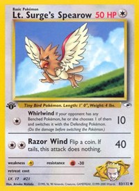 Lt. Surge's Spearow (83) - Gym Heroes - 083/132