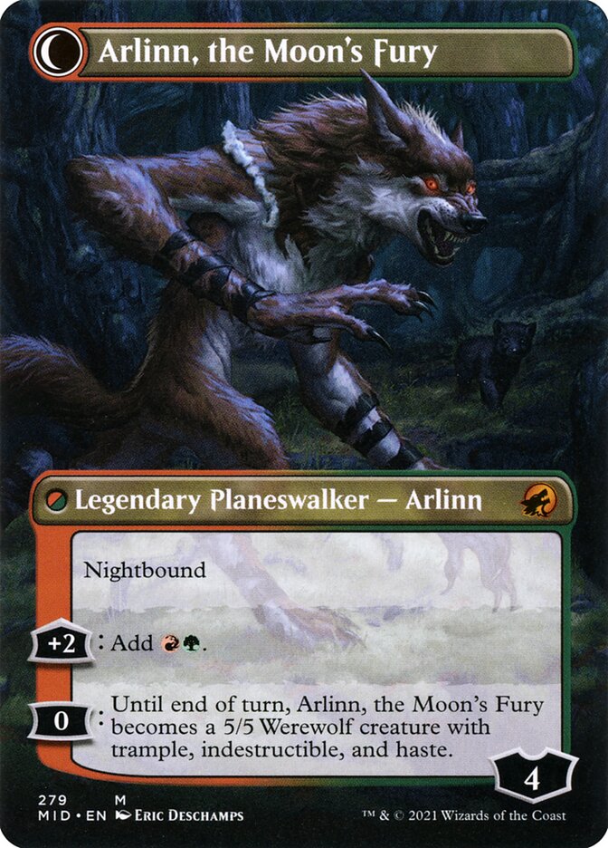 Arlinn, the Pack's Hope (Borderless) (Back)